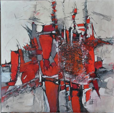 Rouge framboise - Peinture - Monique Attard