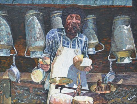 L'artisan fromager - Peinture - Gerard SERVAIS