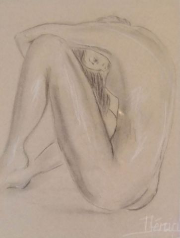 Curled Initial esquisse - Peinture - Denia