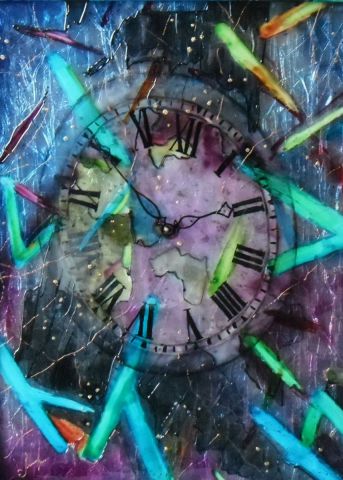 Horloge de l'univers - Peinture - Marisha