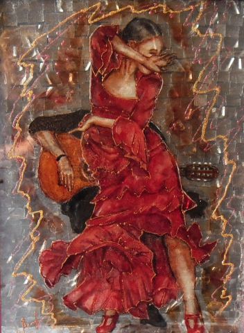 Flamenco - Peinture - Marisha