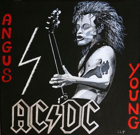 Angus young d'AC/DC - Peinture - Liseletoudic