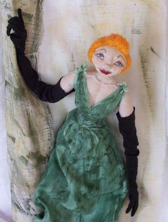 Yvette Guilbert Art textile  - Sculpture - Regine Graviassy Devarewaerre