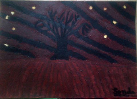 L'olivier noir - Peinture - Senda