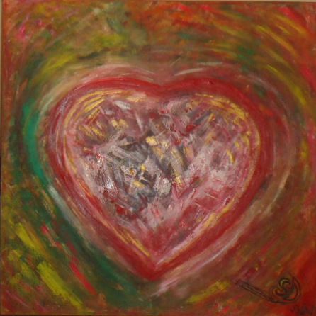 HEART OF THE WORLD - Peinture - SONYA DZIABAS