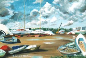 Peinture de KAN: Port La Forêt après le cyclone