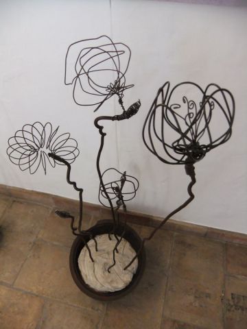 bouquet d'immortelles 3 - Sculpture - carole zilberstein