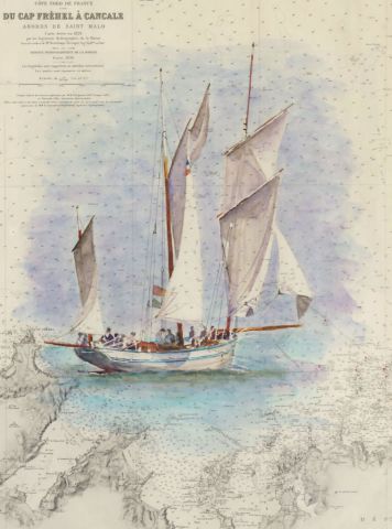 La granvillaise - Peinture - jacques guerville huet La granvillaise - Peinture - jacques guerville huet