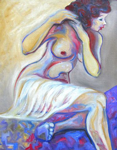 PAULA nude - Peinture - SARANGELLO