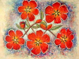 Voir le détail de cette oeuvre: Abstrait les fleurs rouges