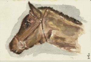 Peinture de dogu erker: Mon cheval la perle noire
