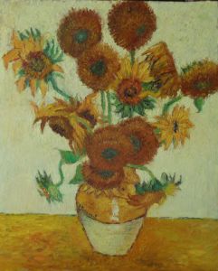 Voir le détail de cette oeuvre: 14 tournesols d'après Vincent Van Gogh