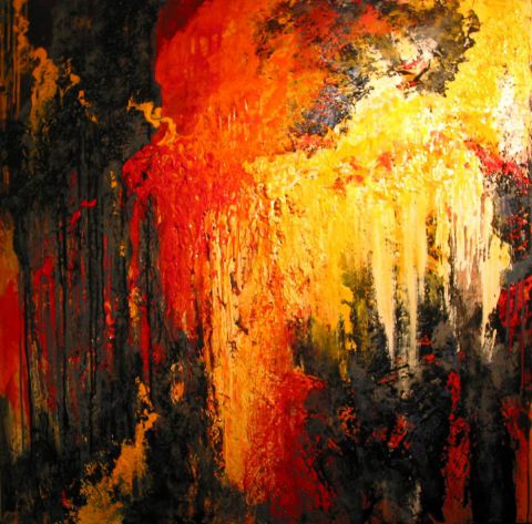 L'artiste jean pierre MALLET - Paysage flamboyant 2