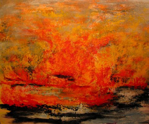 L'artiste jean pierre MALLET - Paysage flamboyant 11