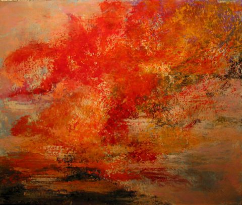L'artiste jean pierre MALLET - Paysage flamboyant 12