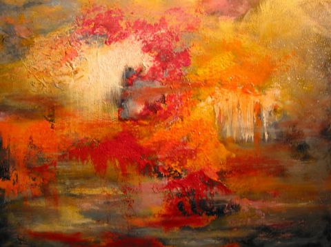 L'artiste jean pierre MALLET - Paysage flamboyant 15