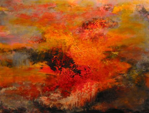 L'artiste jean pierre MALLET - Paysage flamboyant 16