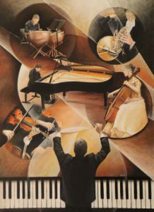 Peinture de Frank GODILLE: Concerto pour Piano N°2