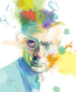 Peinture de James AUGUSTIN: Samuel Beckett