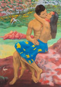 Peinture de Daniel Blondeau: Le baiser