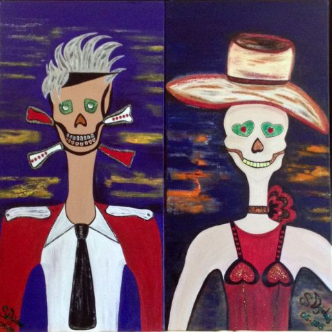 EXCENTRIC COUPLE - Peinture - SONYA DZIABAS EXCENTRIC COUPLE - Peinture - SONYA DZIABAS