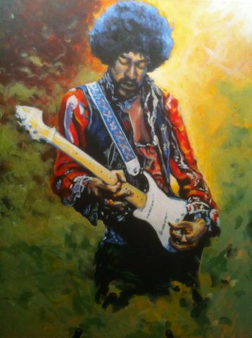 Jimi Hendrix - Peinture - Stef-P
