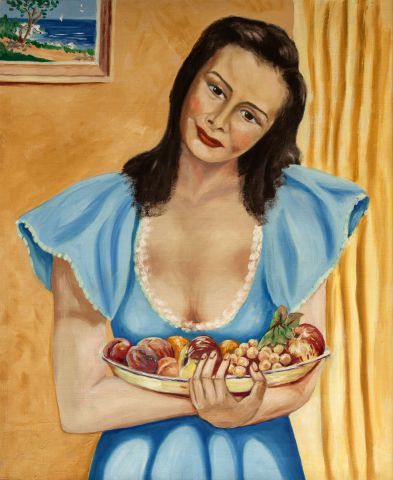 L'artiste Daniel Blondeau - Jeune Fille aux Fruits