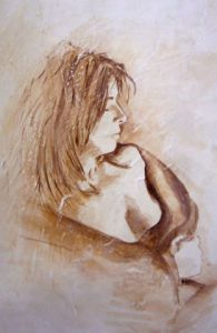 Peinture de Emmanuel Roussel: portrait delphine