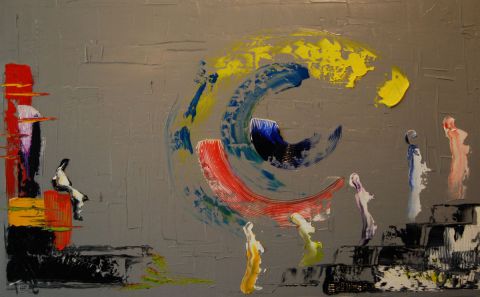 Et pourtant elle tourne. - Peinture - Tuquet Et pourtant elle tourne. - Peinture - Tuquet