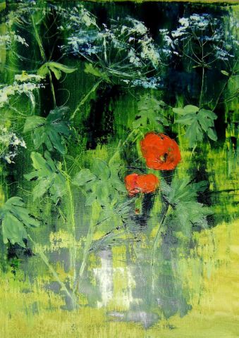 PORTRAIT DE FLEURS JAUNE - Peinture - MARIE-THERESE VION PORTRAIT DE FLEURS JAUNE - Peinture - MARIE-THERESE VION