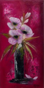 Peinture de MARTINE GREGOIRE: Harmonie en rose fushia