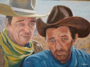 Peinture de Gerard Bahon: the Duke and Mitch