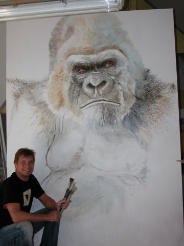 L'artiste georges rossi - gorille