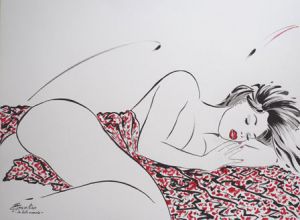 Peinture de MICHEL GAMBIER: La belle endormie