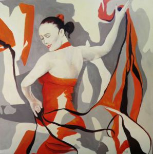 Peinture de Jean-Luc LOPEZ: Flamenco toulousain
