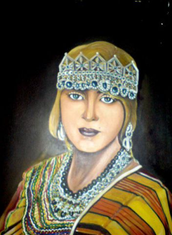 femme kabilier  - Peinture - SALIMARTS