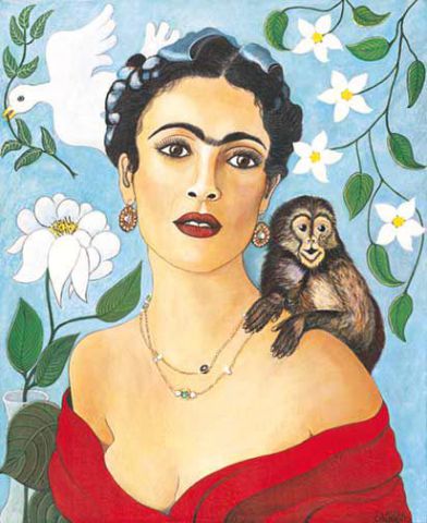Salma in the movie Frida - Peinture - Claude Laurent