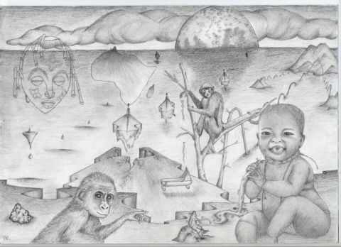 Le berceau abandonné de l'Humanité - Dessin - oraerns Le berceau abandonné de l'Humanité - Dessin - oraerns