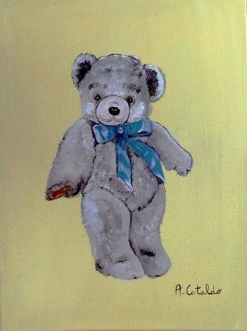 L'artiste peinture-montagne - ours debout