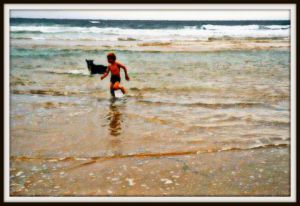 Art_numerique de joflo: L'enfant à la plage