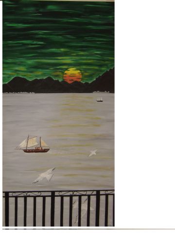 L'artiste bdan - le ciel est vert la mer est grise 