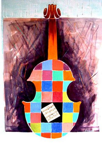 violon arlequin - Peinture - ALAIN GUEUDET