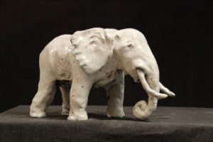 Sculpture de Joel Roussin: L'elephant blanc