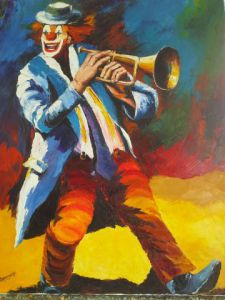 Voir cette oeuvre de Dany MARCODINI: clown à la trompette
