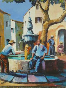 Peinture de Dany MARCODINI: la fontaine