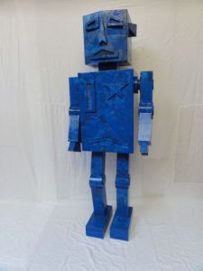 Oeuvre de Cyrille Plate: Robot bleu