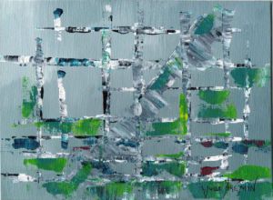 Peinture de Yves Fremin: Port de plaisance sous la pluie