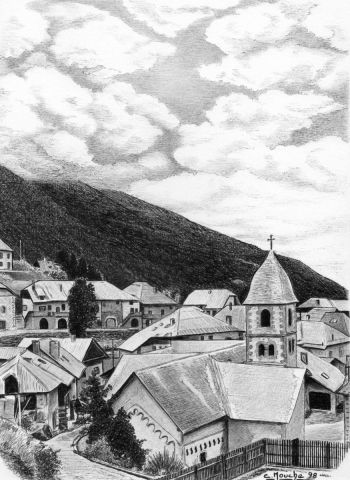 Crévoux (Haute-Alpes) - Dessin - Clement MOUCHE