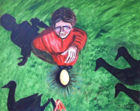 D'une oie et de son maître - Peinture - LAFFITTE Jacky D'une oie et de son maître - Peinture - LAFFITTE Jacky