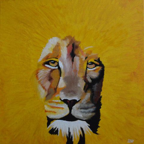 lion - Peinture - Anjy